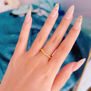 Nhẫn tết xoắn 2 hàng bền màu Kami trang sức sỉ NX39