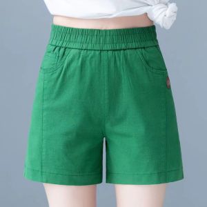LUCKIN STORE Shorts For Women Summer Thin Cotton Linen High Waist Shorts Womens Straight Shorts Loose and Slim Casual Outwear Shorts
