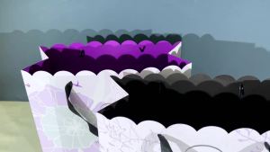 Boutiue Shopping Custom Luxury Hot StampingPaper Bag Pink White Ribbon Handle for Shoes & Clothes Party Gift