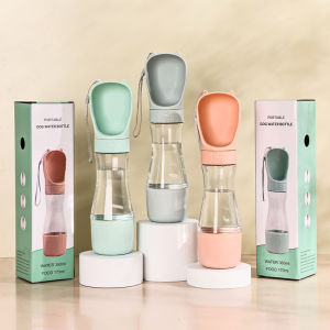 3-in-1 Pet Portable Feeding Bottle Water & Food Outdoor Travel Bottle Cat Dog Drinking Pet Bekas Air