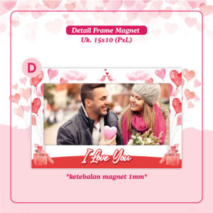Magnet kulkas VALENTINE PHOTO FRAME - Hadiah VALENTINE Bingkai Foto