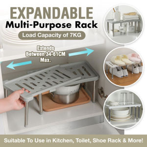 🔥 Expandable MultiPurpose Kitchen Rack /Bathroom Rack 🔥length Expandable from 34-61cm max