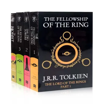 The Lord of Ring 3 Books with The Hobbit English Novel J.R.R Tolkien Classic Works
