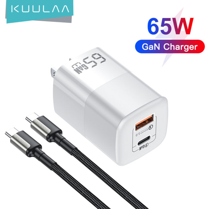 Usb Charger Block Fast Charging Wall Charger KUULAA 65W USB C - Main Image