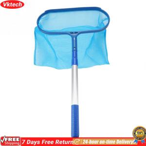 Swimming Pool Skimmer Net w/Telescopic Pole Ponds Cleaning Debris Leaf Rake