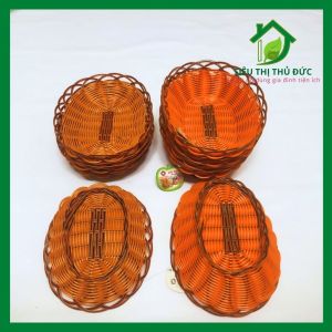 Rổ Nhựa Giả Mây Dạng Oval Loại 1 Dày Dặn - Rổ Đựng Đa Năng Mã MS1803MS1302
