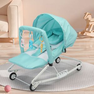 เปลโยกเด็กพร้อมล้อเลื่อนปรับเอน 3 ระดับ สำหรับแรกเกิด-4ขวบ