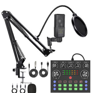 Premium Condenser V8s Sound Card Suit  For Live Stream And Recording With Microphone Complete Set Universa Premium suit V8 sound card V8S original condenser microphone full set sound card complete set