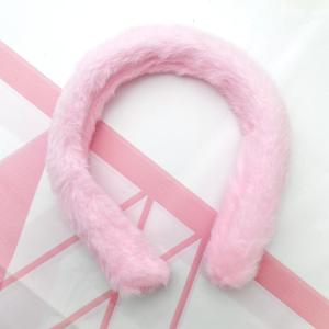 Bando Busa Tebal Bulu Bandana Nagita Gigi Bulu-Bulu Gaya Korea Fashion Aksesoris Rambut Wanita Headband Cloud Polos Lebar Empuk Warna Pastel Hair Band Korean PST
