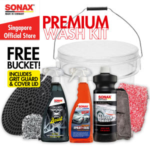 Sonax Premium Wash Bucket Kit 15L Pail with Grit Guard