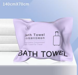 【In stock】70x140cm Large Disposable Bath Towel Compressed Towel Travel Quick-Drying Towel Travel Trip Essential Shower Washable Towel
