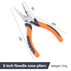 【Ready Stock】6 Inch Long Nose/Combination Plier 3 Styles Heavy Duty Wire Cutter Industrial Grade Pliers Tools Anti Slip Needle Nose Pliers Wire Cutter Plier 组合钳