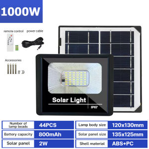 Modern Lantern  1000W solar lights with solar panel  1500W 2000W 3000W  4000W 5000W  solar light outdoor waterproof  LED  wall lamp  10 Years warranty