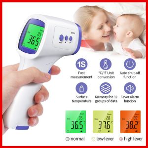 Digital Infrared Forehead Non-Contact Digital Thermometer Laser IR Portable Body Basal with 3 in 1 LCD Display Keimav