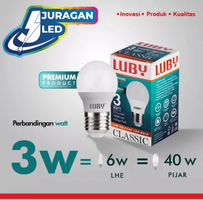 BOHLAM LED LUBY CLASSIC CAHAYA PUTIH 3W/5W/7W/9W