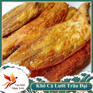 Khô Cá Lưỡi Trâu Siêu Lớn -tạo ra nhiều món ăn ngon với hương vị độc đáo.(Cá Bơn Cá Lưỡi Bò) - Đặc Sản Minh Triết( 1kg 200gr)