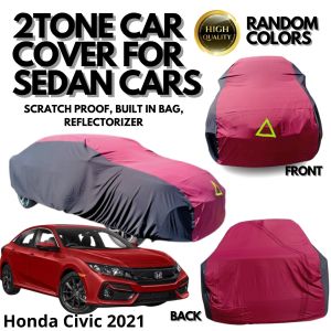ROS 2TONE CAR COVER FOR  Honda Civic 2021| 2TONE CAR COVER FOR SEDAN CARS| DUST PROOF | SUN PROOF | RANDOM COLOR
