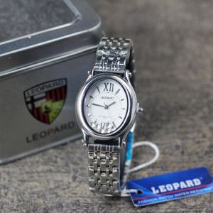 Jam tangan Wanita Leopard 3426L happy diamond tali rantai analog original