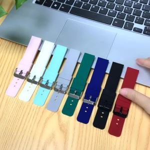 [ｈｏｔ] Switch the earpiece   Multi-color silicone waterproof smart watch strap  16/18/20/22/24mm Quick-release watch strap accessories