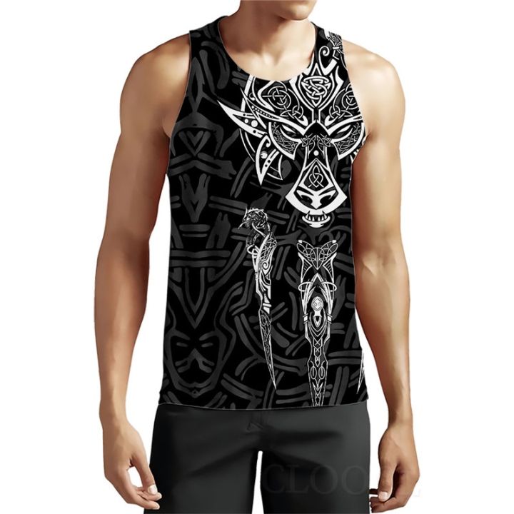 Sleeveless Gothic Mens Clothing Sando For Men Muscle Tee Sando For