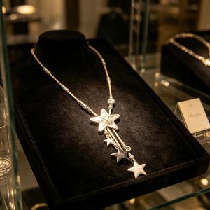 Long Silver Star Tassel Necklace Zinc Alloy Woven Leather Rope Sweet Cool Choker Jewelry Womens Jewelry