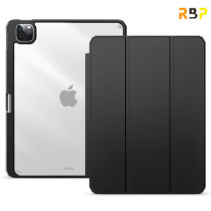 RBP Vỏ iPad chống cong trong suốt  Acrylic cho iPad 2024 Pro 11 12.9 13 inch 2020 2021 2022 vỏ Air 6 m2 Air 4 air iPad thế hệ thứ 5 iPad 10th gen 10.9 7th 8th 9th gen 10.2 mini 6 8.3 có khe cắm bút máy tính bảng màu hồng mỏng và nhẹ thông minh trường hợp
