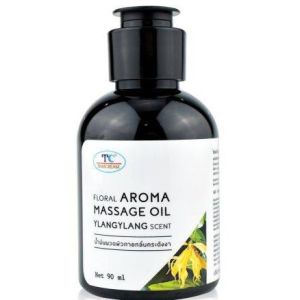 ไทยครีม น้ำมันนวด ตัว อโรม่า สปา  ออยทาผิว นวดน้ำมัน กลิ่นหอม กระดังงา 90ml thaicream floral aroma massage oil ylang ylang