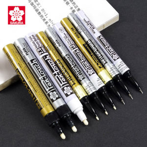 Sakura Pen-Touch Paint Gundam Marker Vàng/Bạc 0.7Mm/1Mm/2Mm Đánh Dấu Trên Bất Kỳ Vật Nào Kính/Vải/Kim Loại