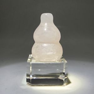 (SG Seller Ready Stocks) Natural Pink Quartz Gourd Display Ornament 3.02cm