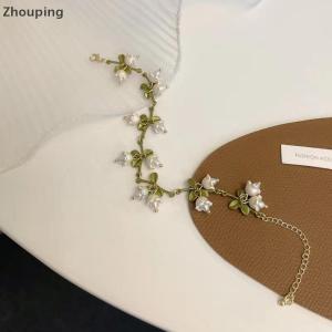 【ZP】 Cute Jewerry Cổ Điển Pháp Thiết Kế Mori Lily của Thung Lũng Vòng Đeo Tay Ngọc Trai Handmade Đồ Trang Sức Thời Trang Loạt Rừng Vòng Đeo Tay Cho Phụ Nữ Đồ Trang Sức