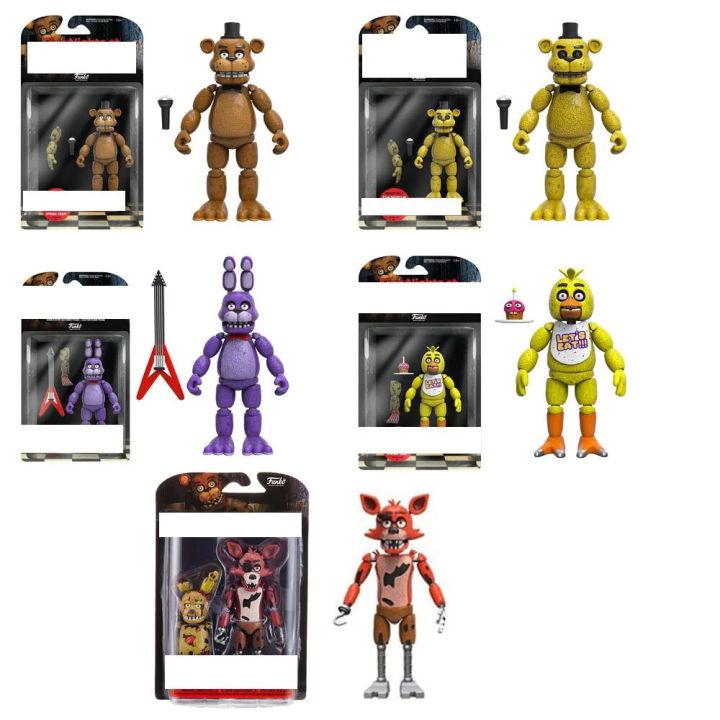 15cm FNAF Figures Freddy Bonnie Foxy Chica Fazbear Bear Action Figure ...