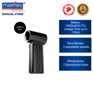 Morries MSF77 Portable Cooling Fan / Handheld Fan USB-C charging