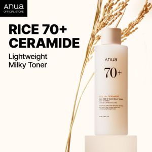 Anua Rice 70 Glow Milky Toner 250ml – Smooths Rough Texture Dullness Adds Healthy Glow Without Irritation Comforts Dry Sensitive Skin Daily