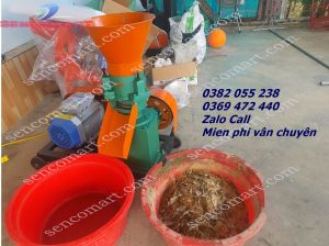 Máy ép cám viên S160 dây curoa với 3 con lăn siêu nhanh