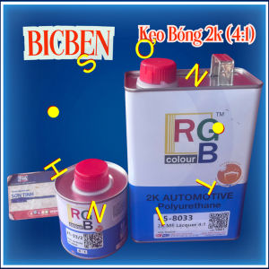 Sơn Bóng 2K 4:1 RGB Mau Khô Dặm Vá ( Sơn ô tô - xe Máy ) Hàng Thái Lan
