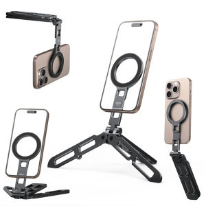 Magnetic Phone Holder  Tripod with Arca-Swiss Cold Shoe for Phone Vlog Foldable Desktop Phone Mount for Travel