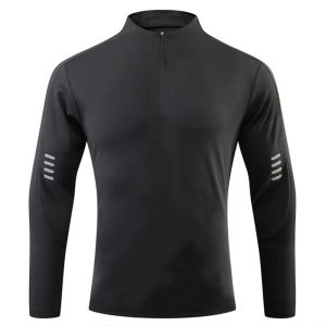 เสื้อสำหรับออกกำลังกายออกกำลังกายคอกลมสเวตเชิ้ตแขนยาวยืดผู้ชาย