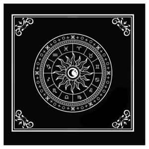 Square Pendulum Divination Altar Tablecloth Board Game Pad Runes Table Altar Cloth Metaphysical Board Game Mat