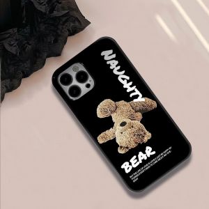 Compatible with iphone 14 Pro Max Casing 11 Teddy Bear xr xs Max 7 8 Plus Gloss TPU iPhone Case 11Pro 13 12 14Pro 15Plus