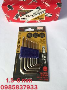 [Freeship +quà tặng 19k] Bộ lục giác ngắn đầu bi 7 chiếc nhỏ 1.5- 6 mm TS-7S Eight Nhật tại MáyNTT dùng vặn ốc chìm tuổi thọ cao