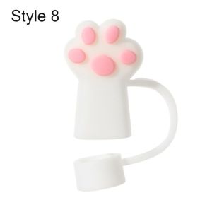 IFFINE Creative Splash Proof Reusable Reusable Silicone Straw Plug Cup Accessories Straw Tips Cover Drinking Dust Cap