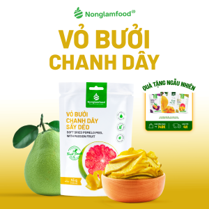 Vỏ Bưởi Chanh Dây Sấy Dẻo NONGLAMFOOD Hàng Chuẩn Xuất Khẩu Dẻo Mềm Chua Ngọt Tự Nhiên | Trái Cây Sấy Đồ Ăn Vặt Túi 45g