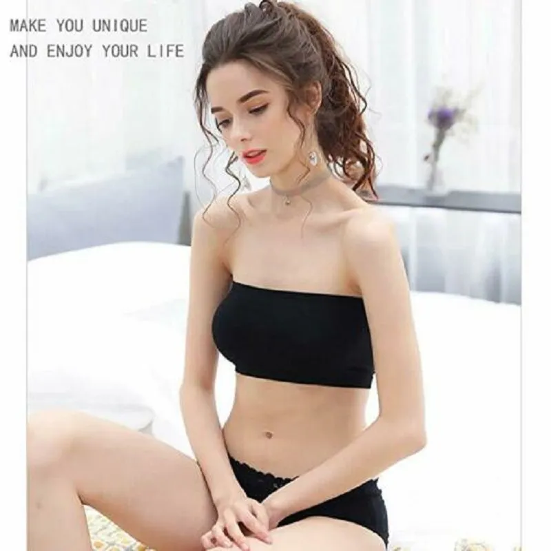 Womens Tube Top Strapless Bandeau Bra Underwear Women Bralette Seamless  Strapless Tops Hollow Wrapped Chest Bras – the best products in the Joom  Geek online store