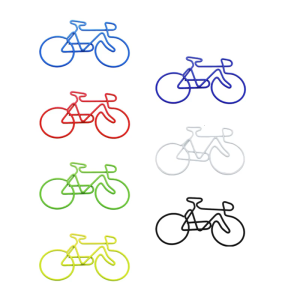 15Pcs Bike Shape Paper Clip 55x35mm Small Metal Clamp File Organiser Clip Book Page Marker Clips for Office School