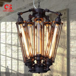 Đèn Chùm Loft Vintage Khung Sắt Thiết Kế Độc Đ áo