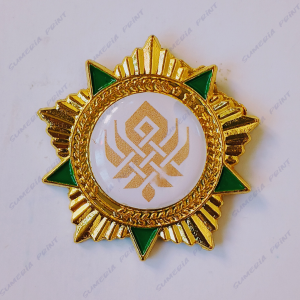 Pin Bros Lencana Kuningan Emas Kementerian Kebudayaan (Peniti atau Magnet)