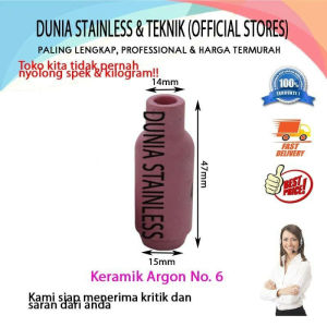 Keramik Argon No.6 Bagian komponen dari stang las argon.