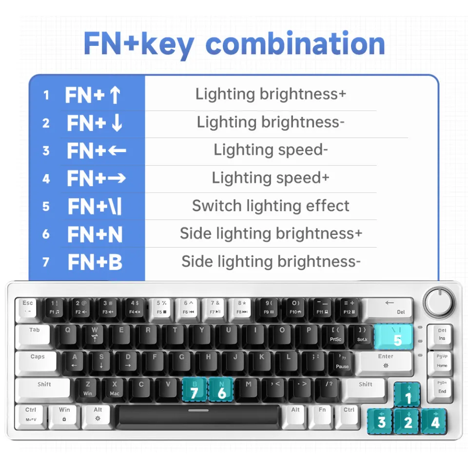 ZIFRIEND AG68 68 Keys Gasket Mechanical Keyboard Wired Gaming