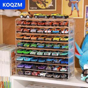 [COD] KOQZM Mô hình xe hộp hiển thị 1 64 bãi đậu xe Acrylic mô hình cảnh Đồ chơi thiết lập quà tặng cho trẻ em Bộ sưu tập (không có xe ô tô)