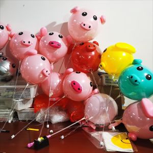 Bong Bóng Hình Đầu Chú Heo Hồng Cute Cỡ Lớn Dùng Trang Trí Tiệc Tùng HPBD Party - Đồ Chơi Bong Bóng Bơm Hơi Hình Đầu Heo Nhà Làm Dễ Thương - Set Bong Bóng Hình Đầu Heo Bơm Hơi Handmade Trang Trí Tiệc Sinh Nhật Happy Birthday Cho Bé